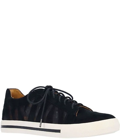 L'amour Des Pieds Keaton Suede and Mesh Lace Up Sneakers