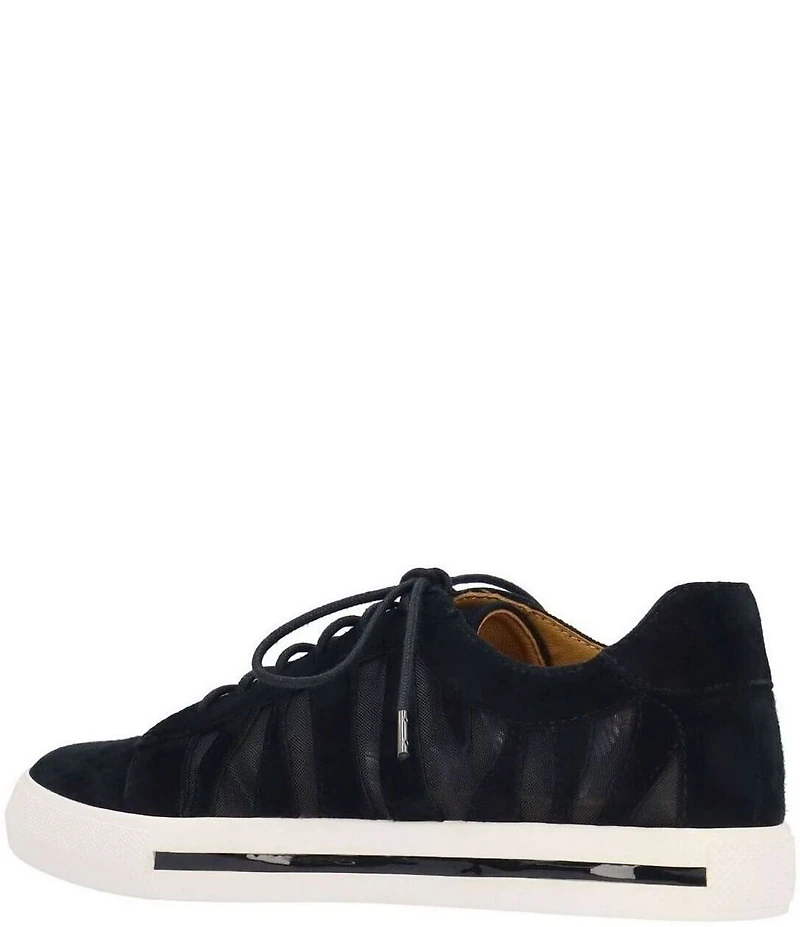 L'amour Des Pieds Keaton Suede and Mesh Lace Up Sneakers