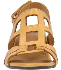 L'Amour Des Pieds Marise Leather Slingback Block Heel Sandals