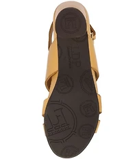 L'Amour Des Pieds Marise Leather Slingback Block Heel Sandals