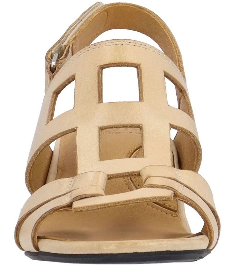 L'Amour Des Pieds Marise Leather Slingback Block Heel Sandals