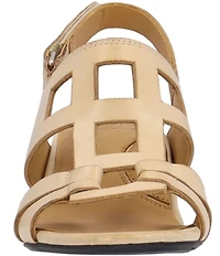 L'Amour Des Pieds Marise Leather Slingback Block Heel Sandals