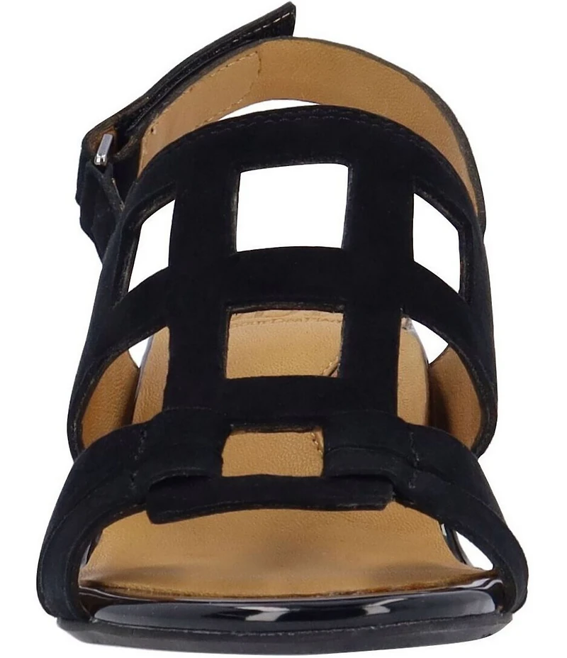 L'Amour Des Pieds Marise Suede Slingback Block Heel Sandals