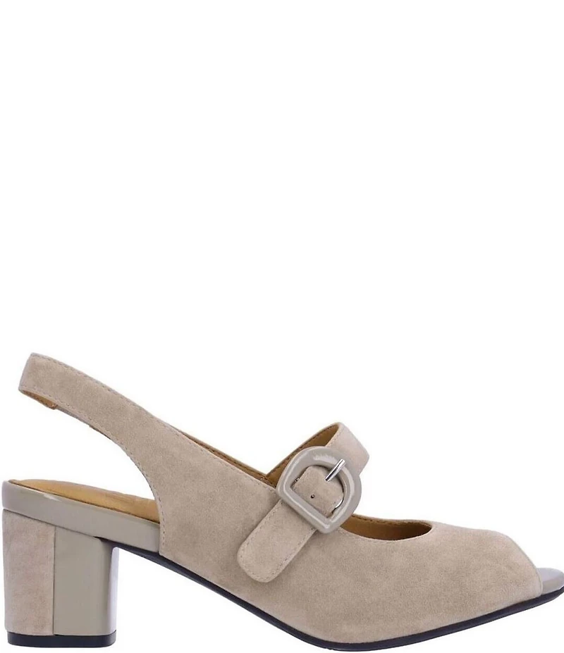 L'Amour Des Pieds Merryn Suede Mary Jane Slingback Pumps