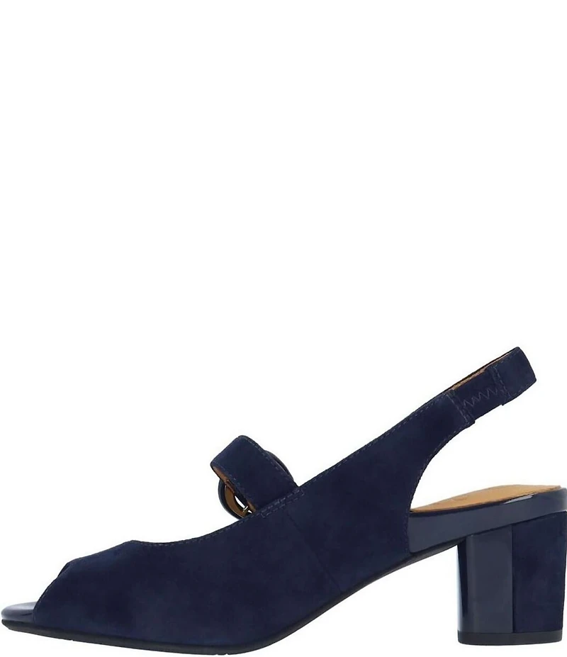 L'Amour Des Pieds Merryn Suede Mary Jane Slingback Pumps