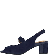 L'Amour Des Pieds Merryn Suede Mary Jane Slingback Pumps