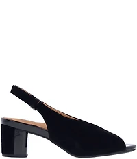 L'Amour Des Pieds Murali Suede Peep Toe Slingback Pumps