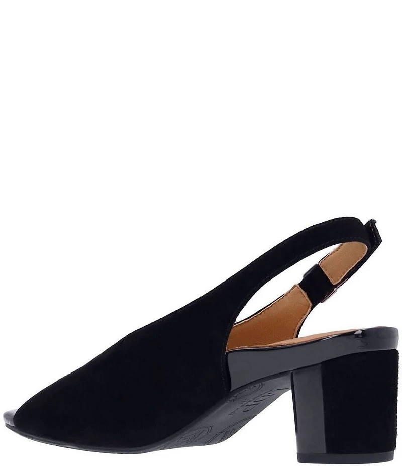L'Amour Des Pieds Murali Suede Peep Toe Slingback Pumps