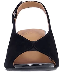 L'Amour Des Pieds Murali Suede Peep Toe Slingback Pumps