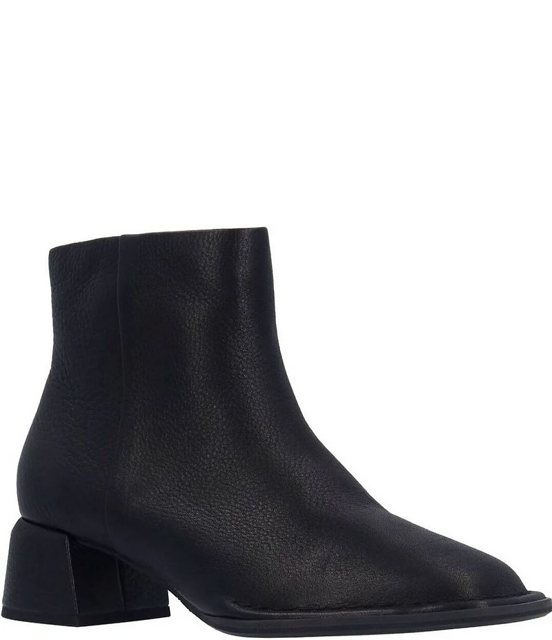 L'Amour Des Pieds Nuvora Leather Square Toe Booties
