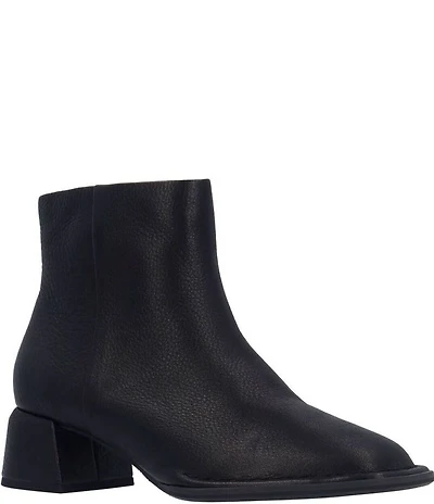 L'Amour Des Pieds Nuvora Leather Square Toe Booties