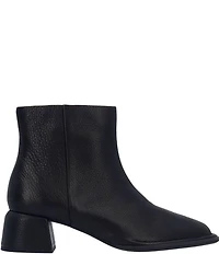 L'Amour Des Pieds Nuvora Leather Square Toe Booties