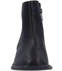 L'Amour Des Pieds Nuvora Leather Square Toe Booties