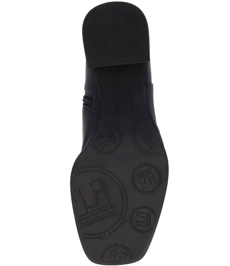 L'Amour Des Pieds Nuvora Leather Square Toe Booties