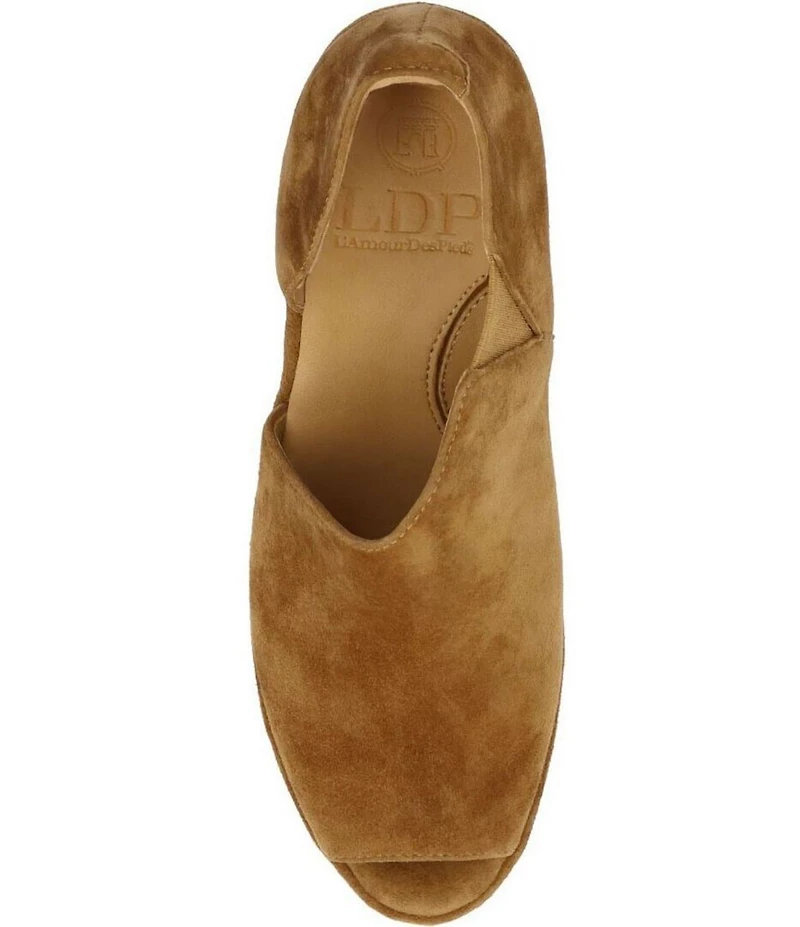 L'Amour Des Pieds Oksana Suede Peep Toe d'Orsay Shooties
