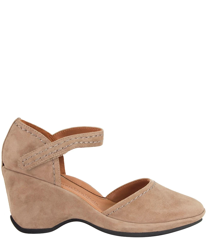 L'Amour Des Pieds Orva Suede Ankle Strap Pumps