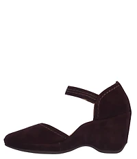 L'Amour Des Pieds Orva Suede Ankle Strap Pumps