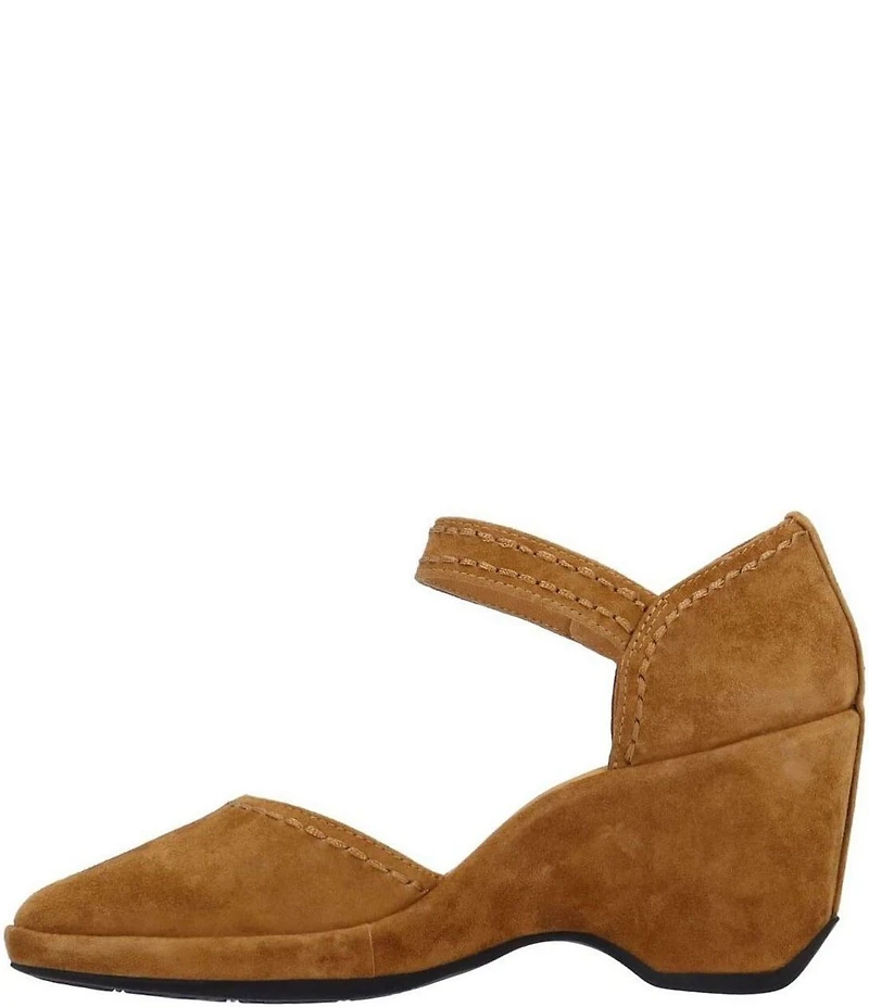L'Amour Des Pieds Orva Suede Ankle Strap Pumps