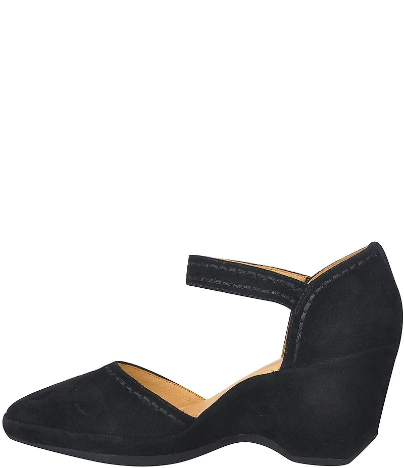 L'Amour Des Pieds Orva Suede Ankle Strap Pumps