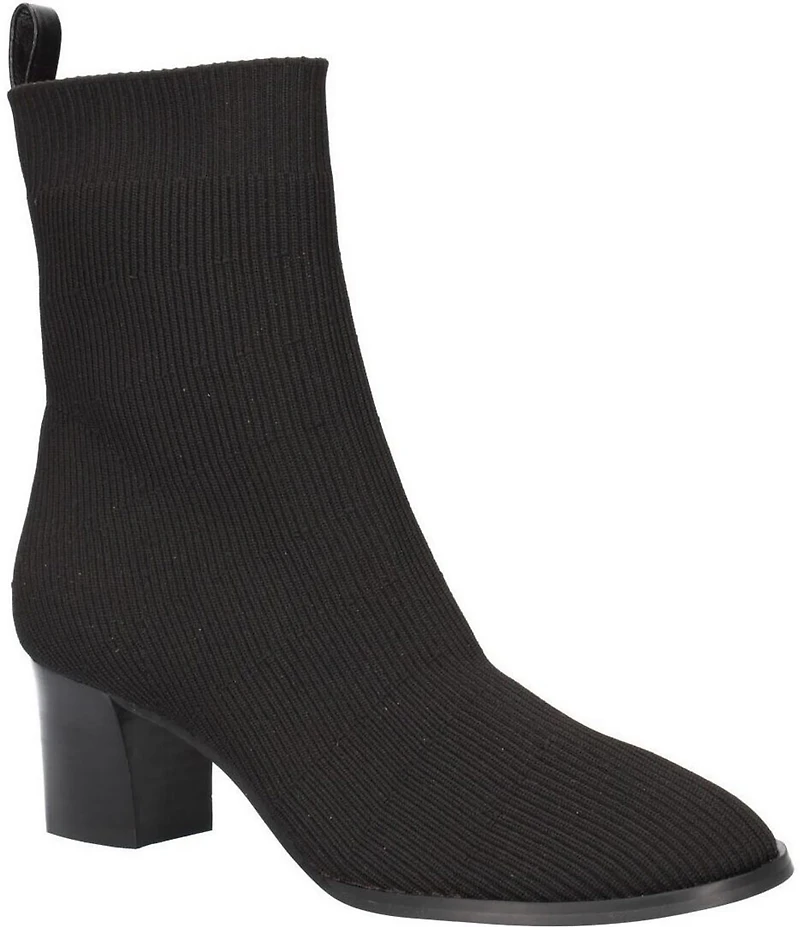 L'Amour Des Pieds Picarus Stretch Knit Block Heel Booties