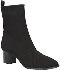 L'Amour Des Pieds Picarus Stretch Knit Block Heel Booties