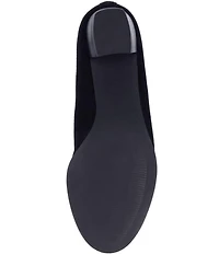 L'Amour Des Pieds Picarus Stretch Suede Block Heel Booties