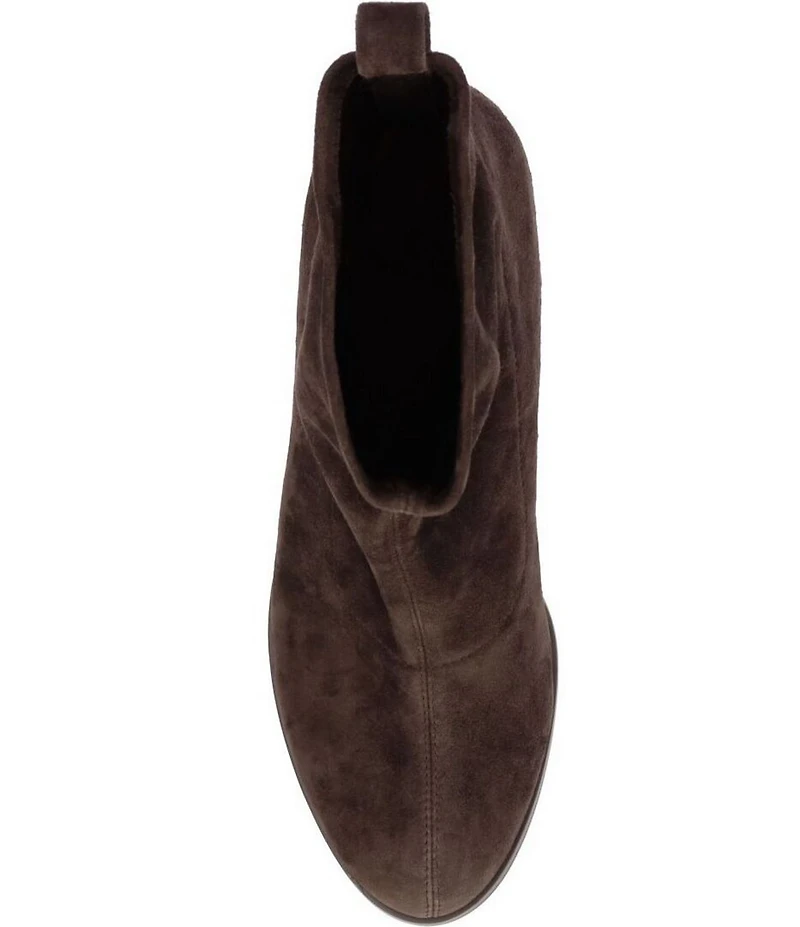 L'Amour Des Pieds Picarus Stretch Suede Tortoise Heel Booties