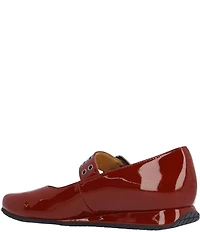 L'Amour Des Pieds Tanzy Patent Leather Mary Jane Mini Wedge Pumps