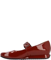 L'Amour Des Pieds Tanzy Patent Leather Mary Jane Mini Wedge Pumps