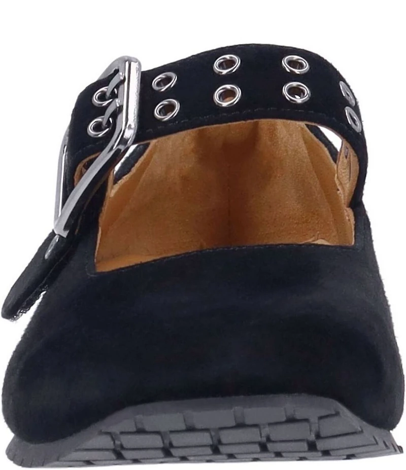 L'Amour Des Pieds Tanzy Suede Mary Jane Mini Wedge Pumps