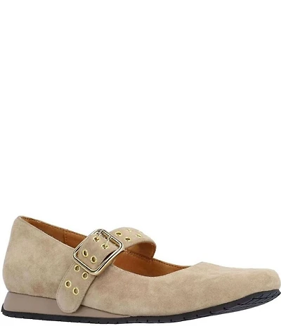 L'Amour Des Pieds Tanzy Suede Mary Jane Mini Wedge Pumps