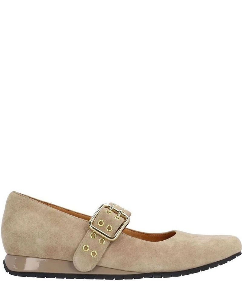 L'Amour Des Pieds Tanzy Suede Mary Jane Mini Wedge Pumps