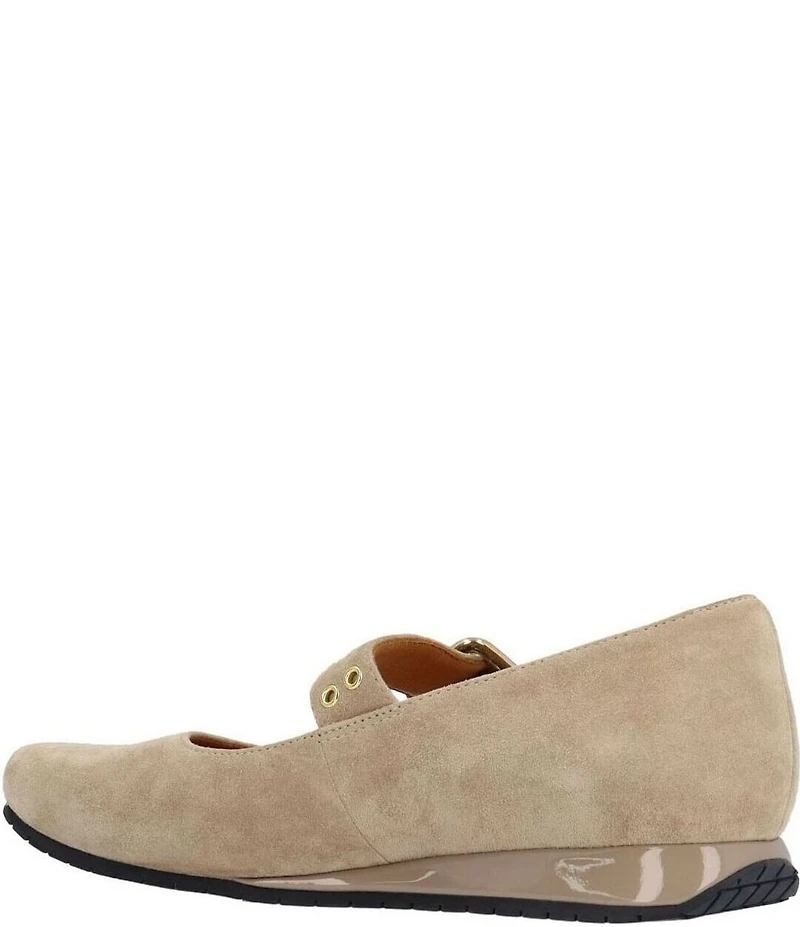 L'Amour Des Pieds Tanzy Suede Mary Jane Mini Wedge Pumps