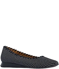 L'Amour Des Pieds Tiffanie Leather Dot Print Mini Wedge Slip On Flats