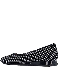 L'Amour Des Pieds Tiffanie Leather Dot Print Mini Wedge Slip On Flats