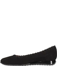 L'Amour Des Pieds Tiffanie Suede Mini Wedge Ballerina Flats