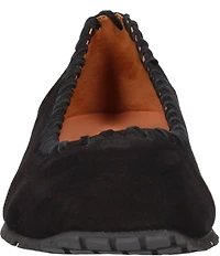 L'Amour Des Pieds Tiffanie Suede Mini Wedge Ballerina Flats