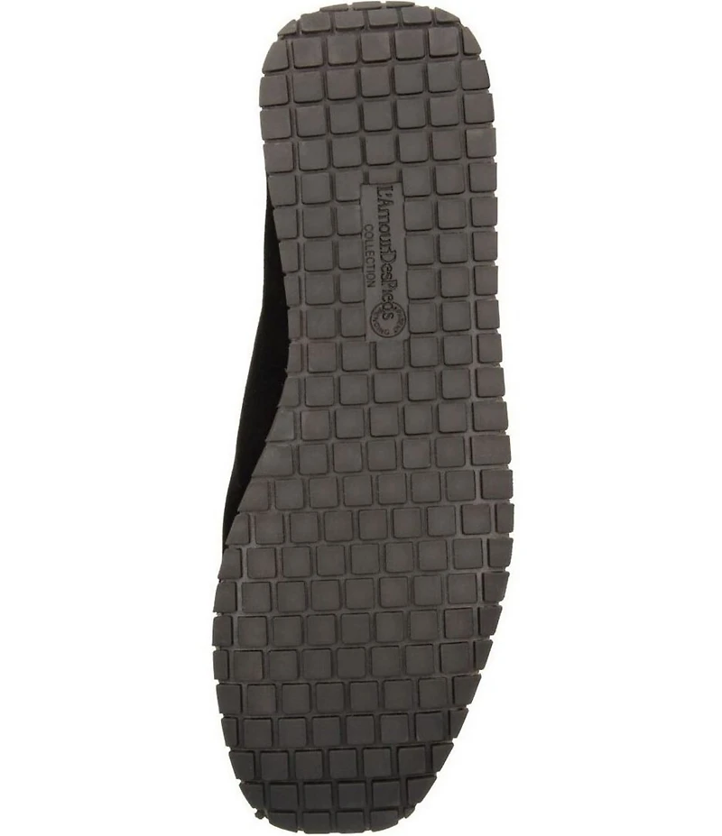 L'Amour Des Pieds Tiffanie Suede Mini Wedge Ballerina Flats