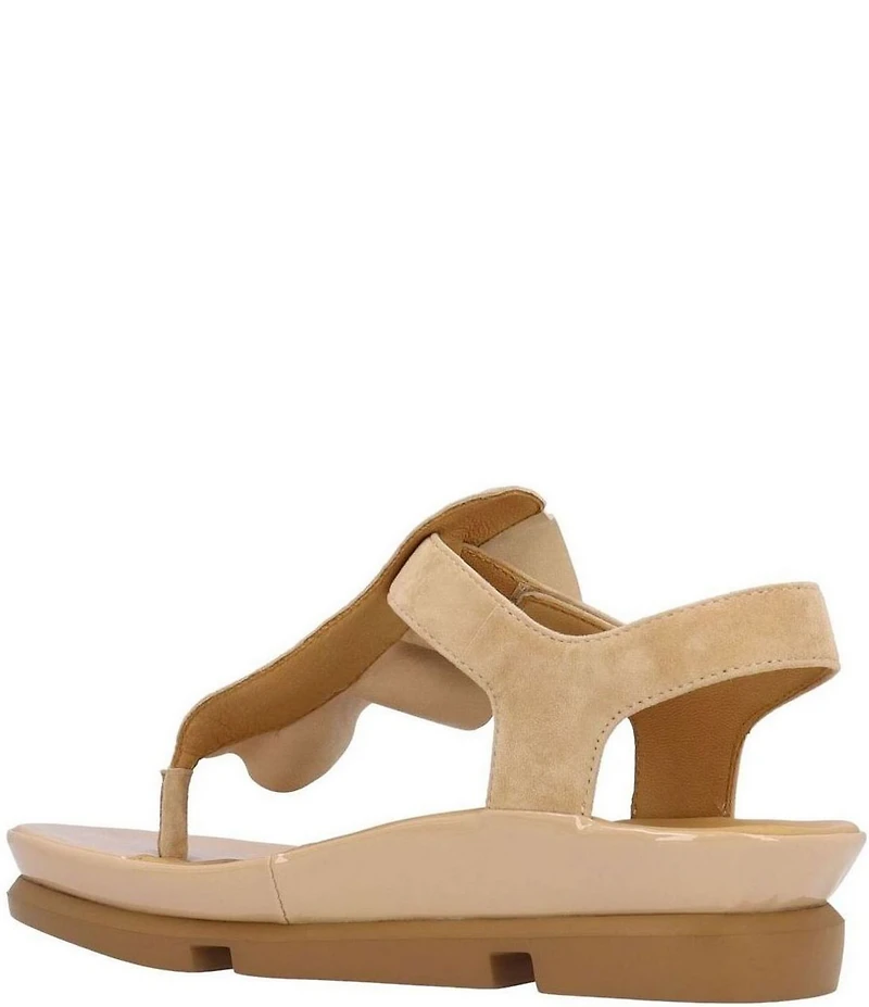 L'Amour Des Pieds Vendala Suede Ruffle Thong Sandals