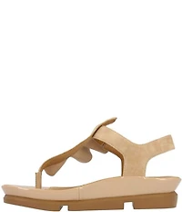 L'Amour Des Pieds Vendala Suede Ruffle Thong Sandals
