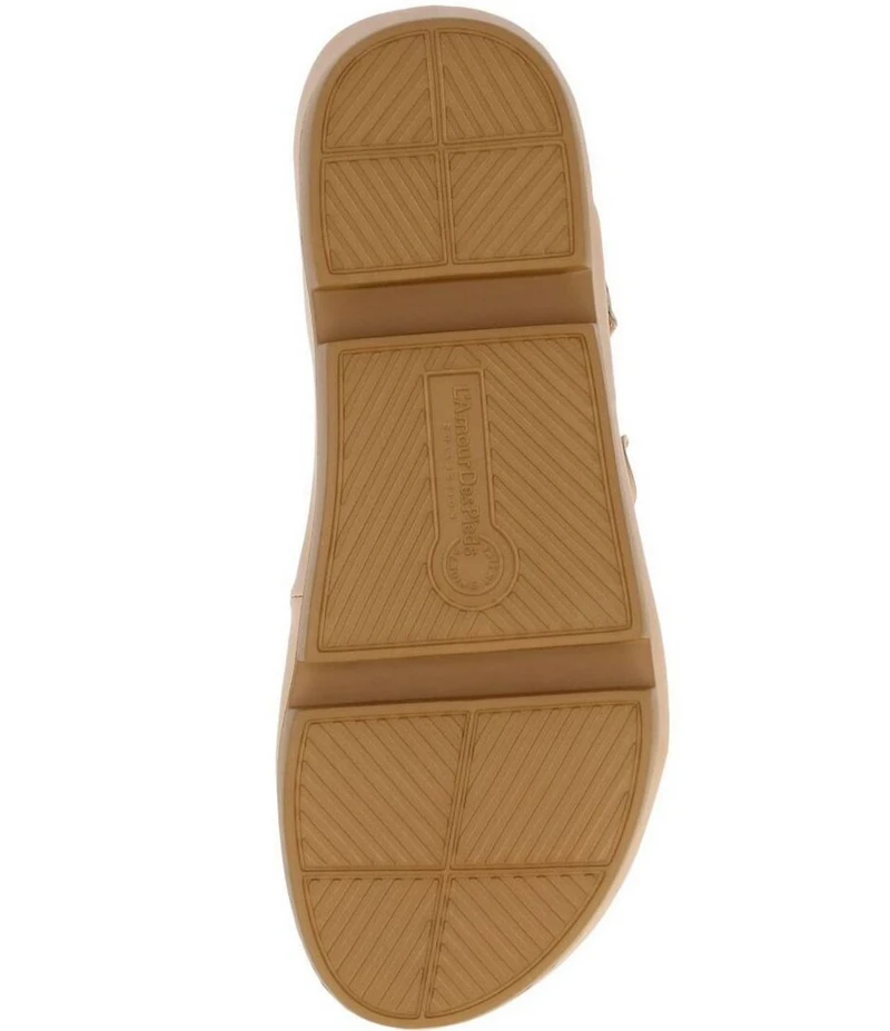 L'Amour Des Pieds Vendala Suede Ruffle Thong Sandals