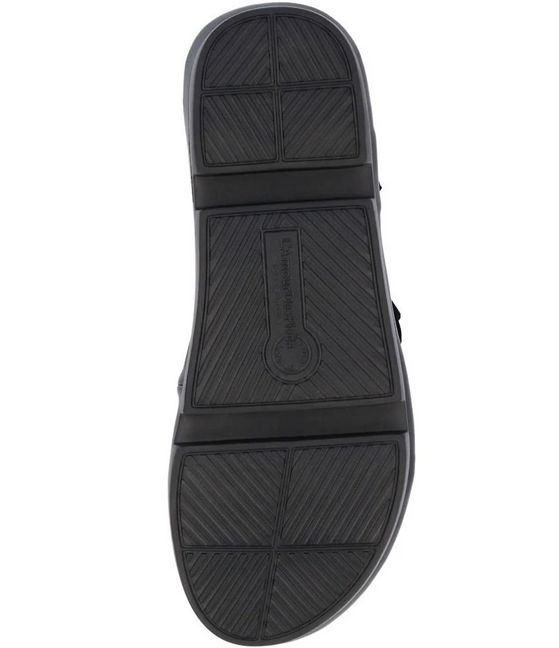 L'Amour Des Pieds Vendala Suede Ruffle Thong Sandals