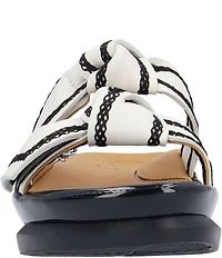 L'Amour Des Pieds Voleta Leather Knotted Embroidery Slide Sandals