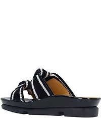 L'Amour Des Pieds Voleta Suede Knotted Embroidery Slide Sandals