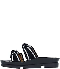 L'Amour Des Pieds Voleta Suede Knotted Embroidery Slide Sandals