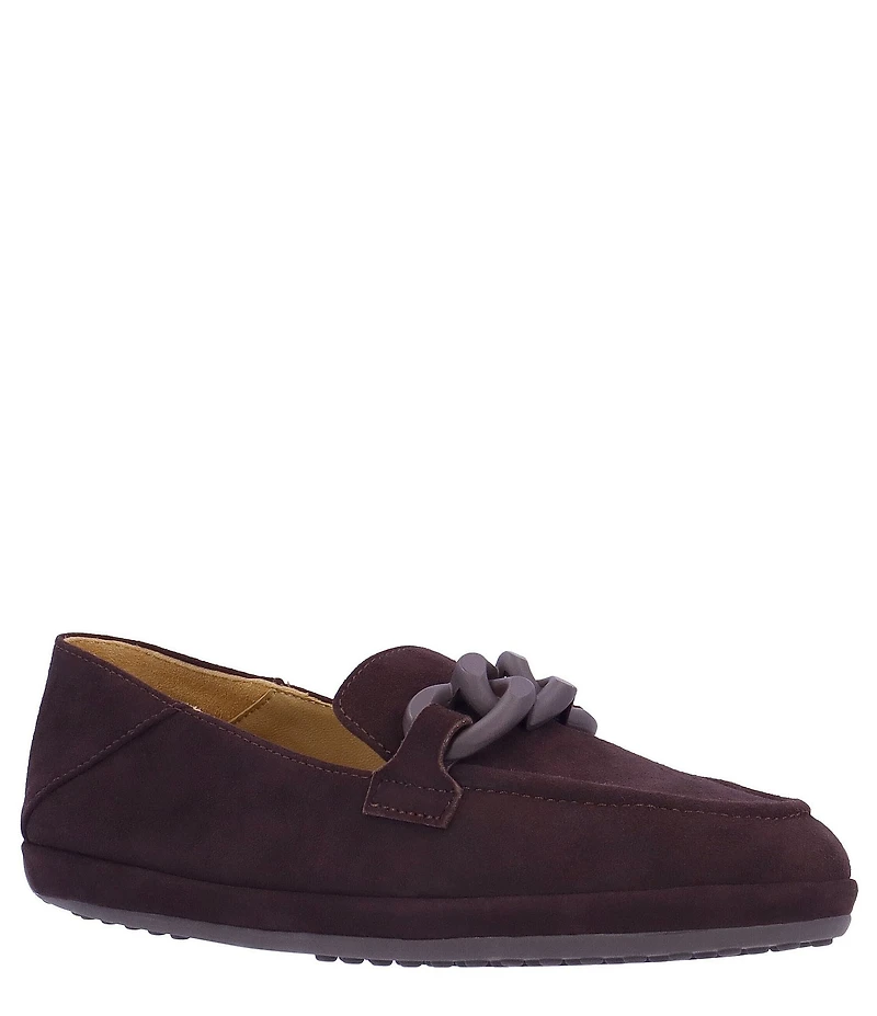 L'Amour Des Pieds Yozey Suede Chain Ornament Platform Driver Loafers
