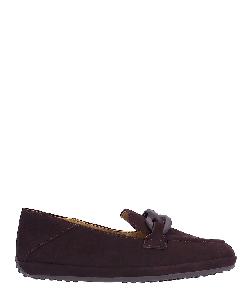 L'Amour Des Pieds Yozey Suede Chain Ornament Platform Driver Loafers