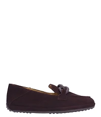L'Amour Des Pieds Yozey Suede Chain Ornament Platform Driver Loafers