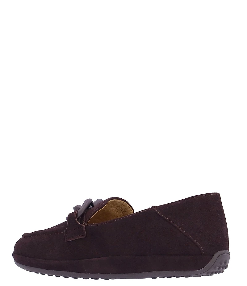 L'Amour Des Pieds Yozey Suede Chain Ornament Platform Driver Loafers