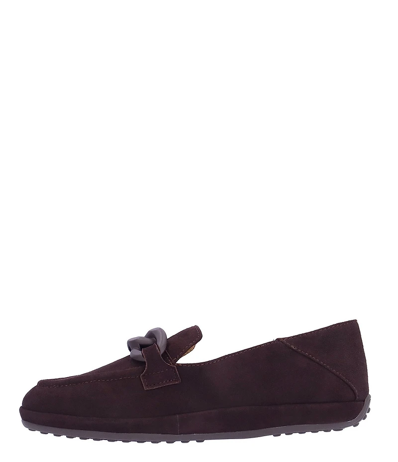 L'Amour Des Pieds Yozey Suede Chain Ornament Platform Driver Loafers